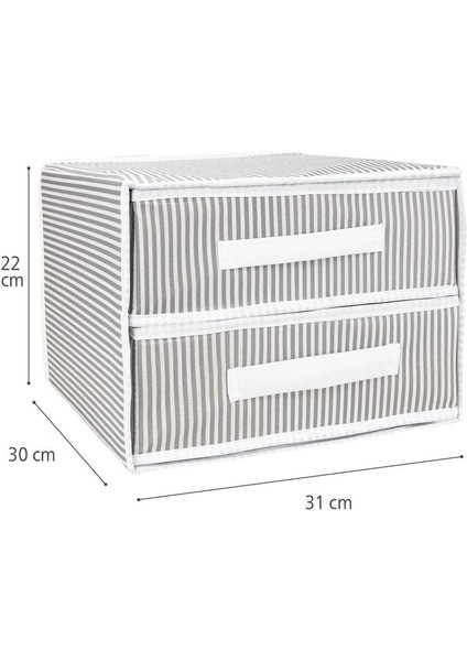 2 Bölmeli Kumaş Çekmece Organizer – 31 x 30 x 22 cm modelleri
