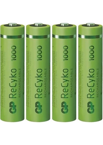 Recyko 950 Mah Aaa 4'lü Şarjlı Ince Kalem Pil GP100AAAHCE-2EB4 (GPRHC103E001) fiyatları