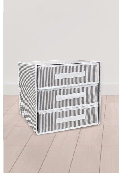 3 Bölmeli Kumaş Çekmece Organizer – 32 x 32 x 32 cm modelleri