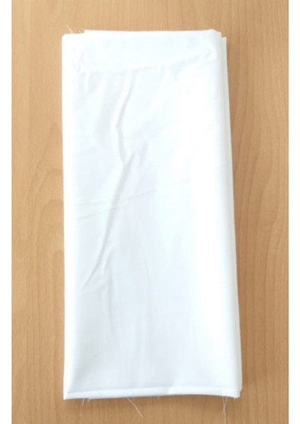 120X50 cm Beyaz Pamuklu Astarlık Kumaş, Yumuşak ve Hafif Doku