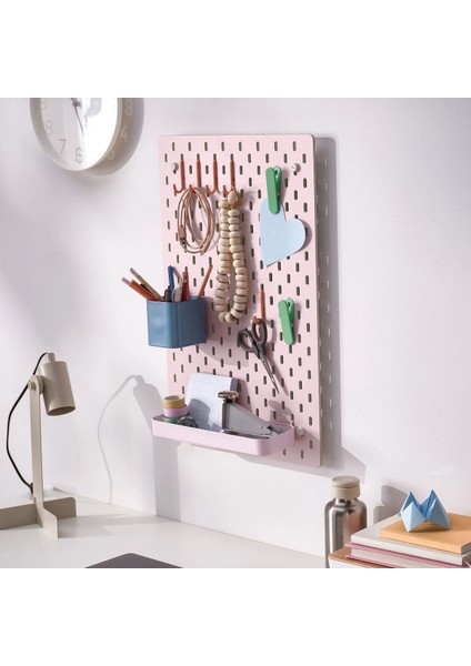 Skadis Çift Taraflı Çok Amaçlı Pano, Bej ve Pembe, 36X56 cm fiyatları