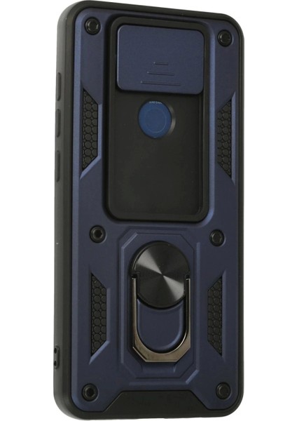 Xiaomi Redmi Note 9 Kılıf Pars Lens Yüzüklü Silikon - Lacivert modelleri