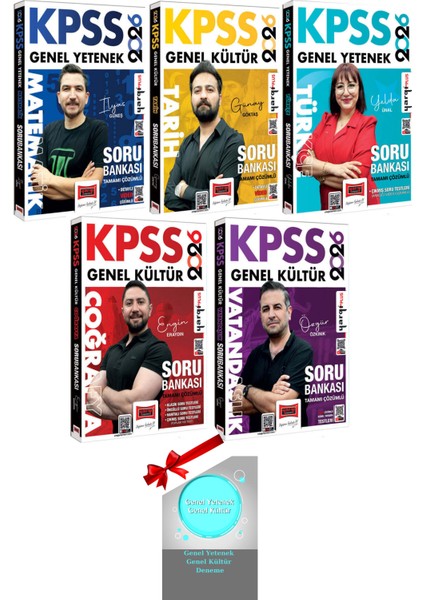 Yargı Yayınları 2026 Kpss Genel Yetenek Genel Kültür Tüm Dersler Tamamı Çözümlü Modüler Soru Bankası Seti (5 Kitap)