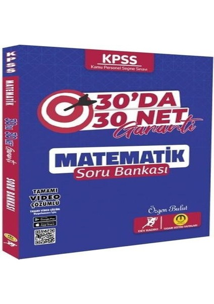 Tasarı Yayınları Kpss Matematik 30 Da 30 Net Garanti Soru Bankası