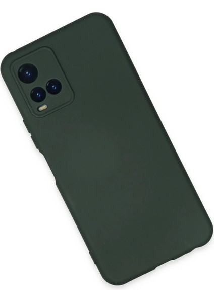 Vivo Y21S Kılıf Nano Içi Kadife Silikon - Koyu Yeşil modelleri