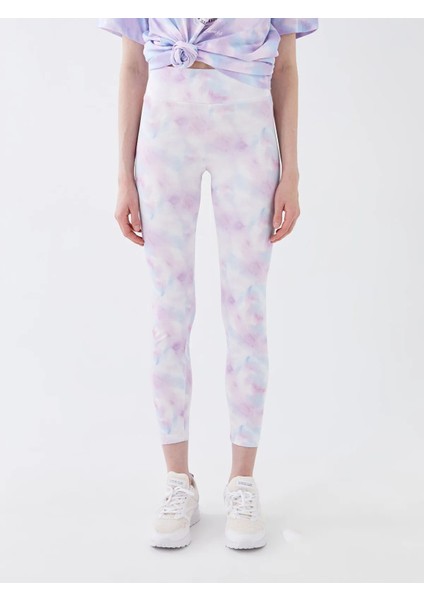 Batik Desenli Yüksek Bel Spor Tayt fırsatları