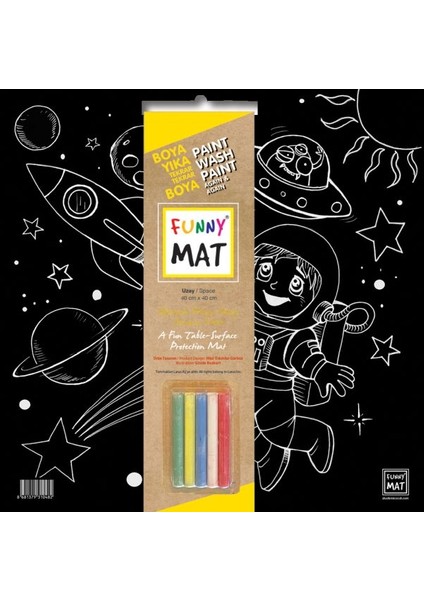 Funny Mat Black Uzay (Tebeşirli)