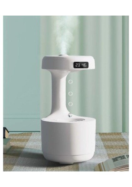 Hava Nemlendirici Yer Çekimine Karşı Su Damlalı Buhar Makinesi 800ML. (Beyaz) Antı-Gravıty Su Damlacıklı Yerçekimine Karşı Ortam Hava Nemlendirici