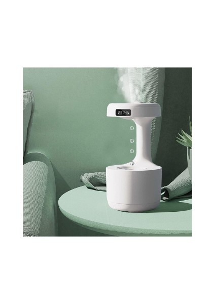 Hava Nemlendirici Yer Çekimine Karşı Su Damlalı Buhar Makinesi 800ML. (Beyaz) Antı-Gravıty Su Damlacıklı Yerçekimine Karşı Ortam Hava Nemlendirici