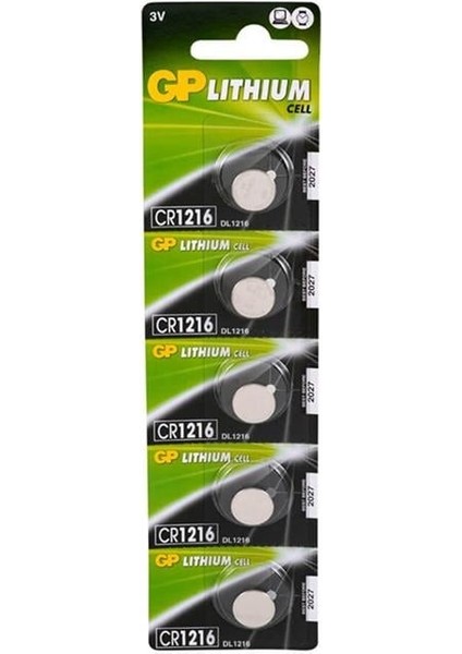 CR1216 3 Volt Lityum Pil 5 Li Paket