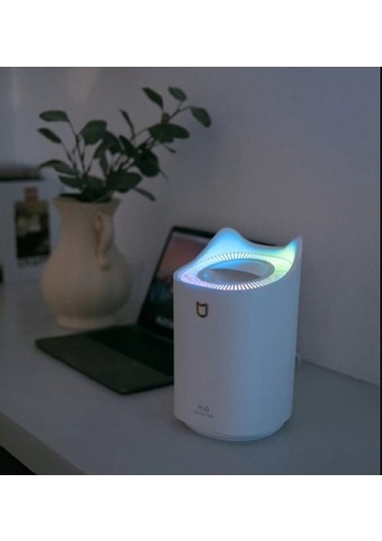 H2'o Sevimli Kedi Kulaklı Püskürtücü Ultrasonik Masaüstü Gece Lambası/hava Nemlendirici