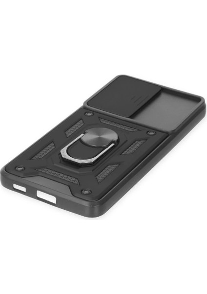 Samsung Galaxy S21 Fe Kılıf Pars Lens Yüzüklü Silikon - Siyah indirimleri