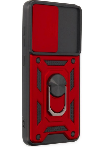 Samsung Galaxy S21 Fe Kılıf Pars Lens Yüzüklü Silikon - Kırmızı fiyatları