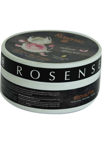 Vücut Kremi Body Butter Hindistan Cevizi Yağı ve Gül Yağlı Nemlendirici Bakım 150 ml