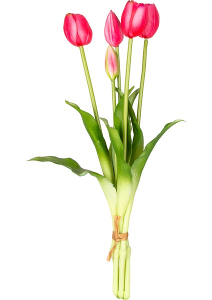 Yapay Lale Islak Dokulu Fuşya 40 Cm.