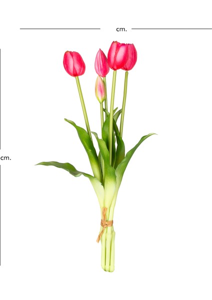 Yapay Lale Islak Dokulu Fuşya 40 Cm. modelleri