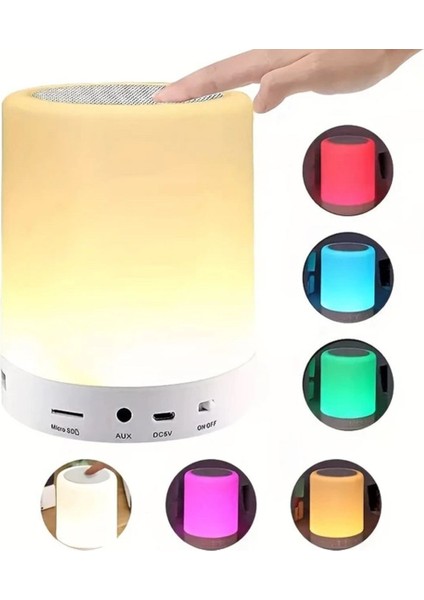 Renk Değiştiren Romantik Masa Lambası ve Kablosuz Hoparlör ile Ortam Aydınlatması