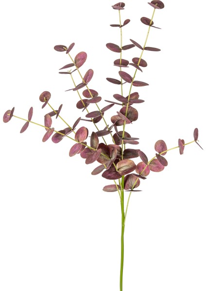 Yapay Okaliptus Dalı Gerçek Dokulu Bordo 87 Cm.