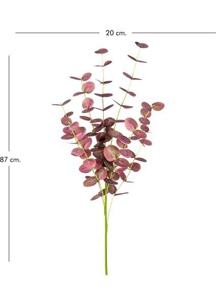Yapay Okaliptus Dalı Gerçek Dokulu Bordo 87 Cm. fırsatları
