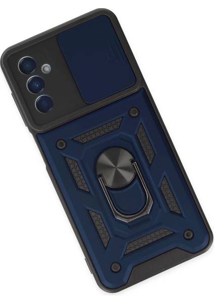 Samsung Galaxy A04S Kılıf Pars Lens Yüzüklü Silikon - Lacivert modelleri