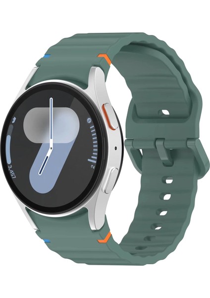 Samsung Galaxy Watch 5 40MM ile Uyumlu Wavy Style Tokalı Silikon Kordon Kayış - FC1101