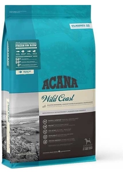 Acana Classics Wild Coast Düşük Tahıllı Balık Sebzeli Yetişkin Köpek Maması 14.5 kg