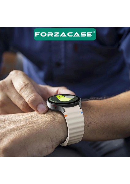 Samsung Watch 6 Classic 47MM ile Uyumlu Wavy Style Tokalı Silikon Kordon Kayış - FC1101 modelleri