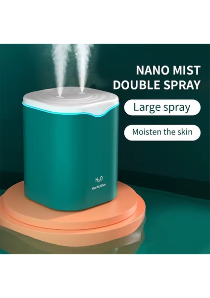 2000 ml Büyük Kapasiteli Çift Sprey Nemlendirici USB Ev Sessiz Su Yenileyici Bir Püskürtücü 2l Hava Temizleme Cihazı Su Difüzörü Ofis fırsatları