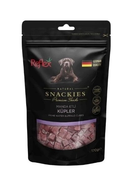 Reflex Snackies Natural Manda Etli Küp Tahılsız Köpek Ödül Maması 170 gr