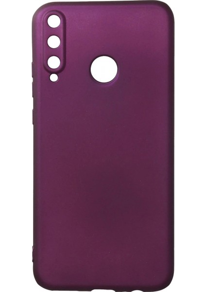 Huawei P40 Lite E Kılıf First Silikon - Mürdüm