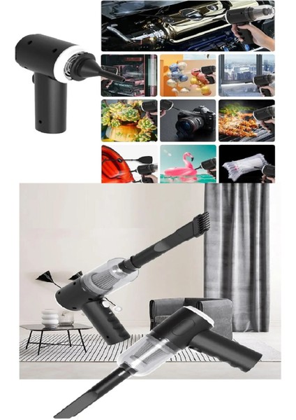 120 W Şarjlı El Süpürgesi Çekme – Üfleme Özellikli Ev Araba Klavye Süpürgesi (491491) fırsatları