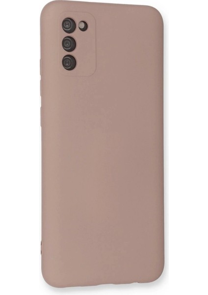 Samsung Galaxy A03S Kılıf Nano Içi Kadife Silikon - Pudra modelleri