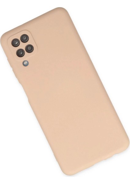 Samsung Galaxy A12 Kılıf Nano Içi Kadife Silikon - Pudra modelleri