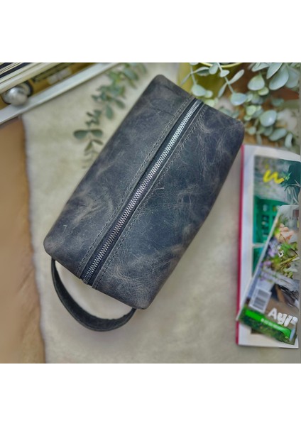 Panacea Dopp Kit / Hakiki Deri Seyahat % El Çantası