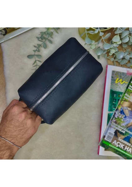 Panacea Dopp Kit / Hakiki Deri Seyahat % El Çantası