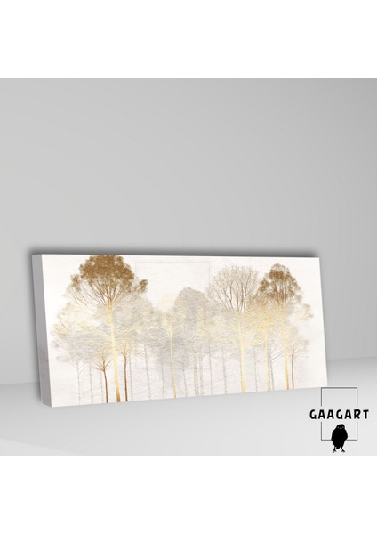 Panoramik Kanvas Duvar Tablosu Gold Soft Ağaç Manzarası fiyatları