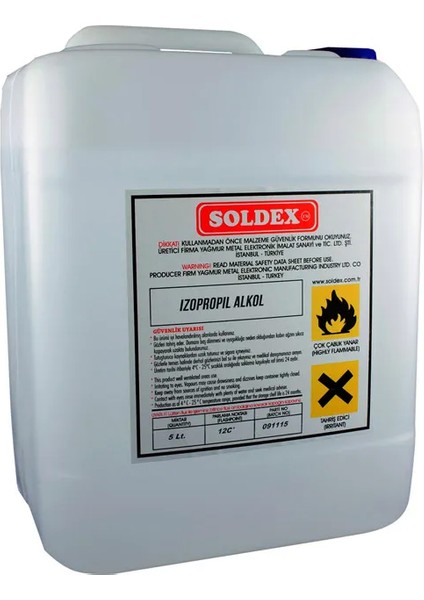 Soldex Alkol 5 Lt - %99,9 Saf Ipa