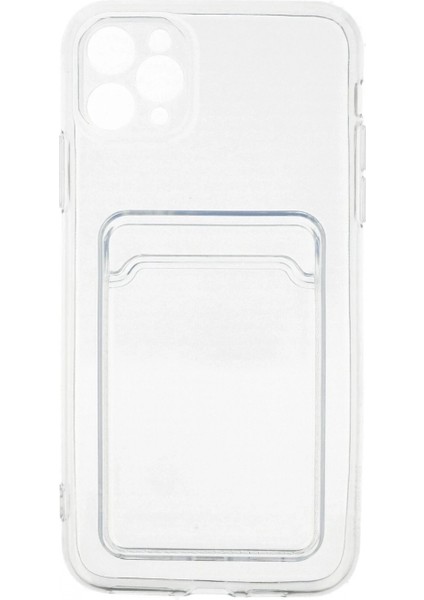 iPhone 11 Pro Max Kılıf Kart Şeffaf Silikon - Şeffaf fırsatları