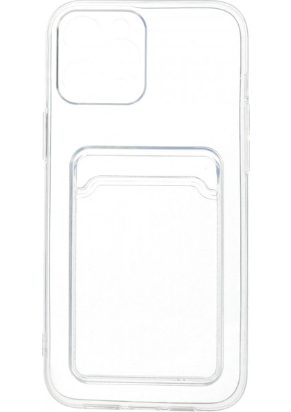 iPhone 12 Pro Max Kılıf Kart Şeffaf Silikon - Şeffaf fırsatları