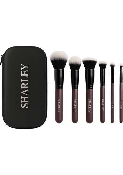 Çantalı 6'lı Makyaj Fırça Seti | Makeup Brush Set - 8684981985901