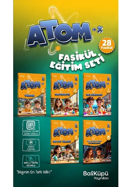 Atom-X 3.sınıf Fasikül Eğitim Seti 28 Fasikül
