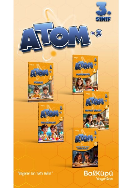 Atom-X 3.sınıf Fasikül Eğitim Seti 28 Fasikül fiyatları