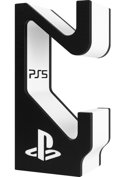 Ps5 Dualsense Kol Standı – 3D Baskı, Ergonomik, Siyah Beyaz Tasarım