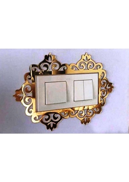 Altın Renkli Dekoratif Priz Kenarı Süsü, Şık ve Modern Tasarım