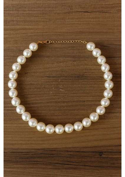 Zarif Beyaz İnci Kolye 10 mm fiyatları