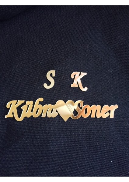 Şık Pleksi Nişan Tepsisi ve Yüzük Kutusu, Isimlik ile Özel Tasarım