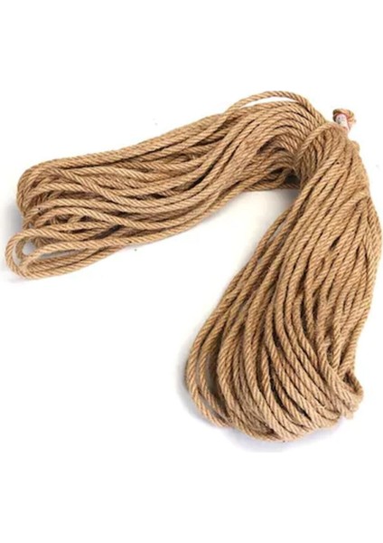 Açık Kahve Jüt Halat, 6 Mm, 10 Metre, Ip Kendir Urgan, Turuncu Detaylı. fırsatları