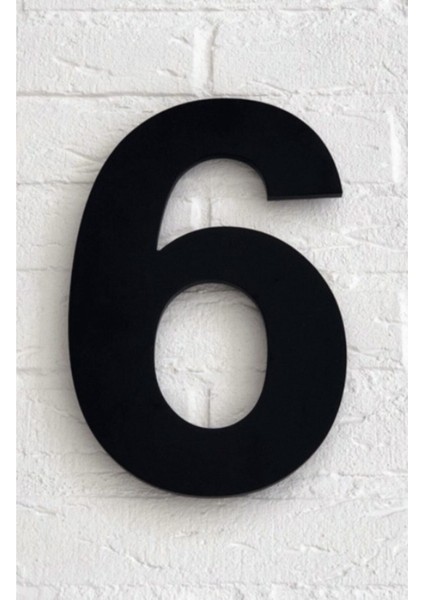 Şık Siyah Kapı Numarası 15 Cm, Modern ve Dayanıklı Tasarım