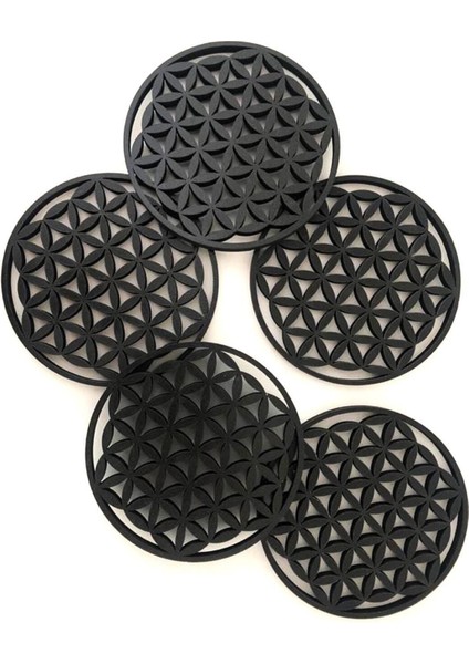 El Yapımı Ahşap Çiçek Desenli Bardak Altlığı, Şık ve Doğal Tasarım modelleri