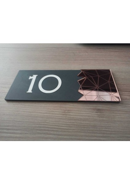 Çok Renkli Dekoratif Bronz Aynalı Kapı Numarası, Şık ve Modern Tasarım fiyatları